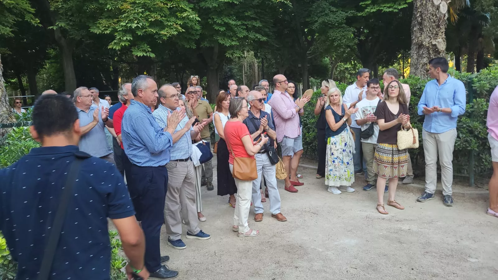 Homenaje a Miguel Ángel Blanco en la Rosaleda del Parque Miguel Servet de Huesca