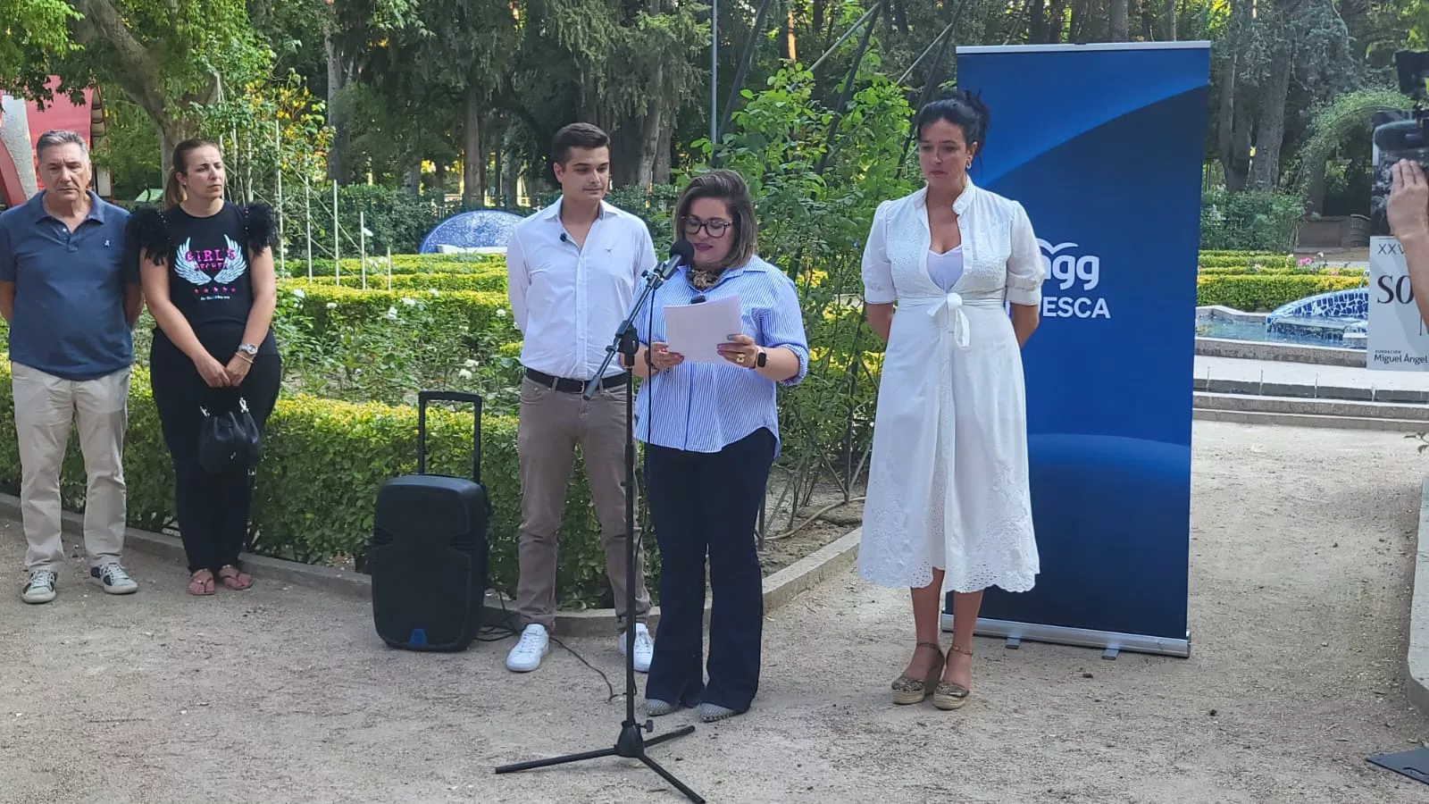 Homenaje a Miguel Ángel Blanco en la Rosaleda del Parque Miguel Servet de Huesca