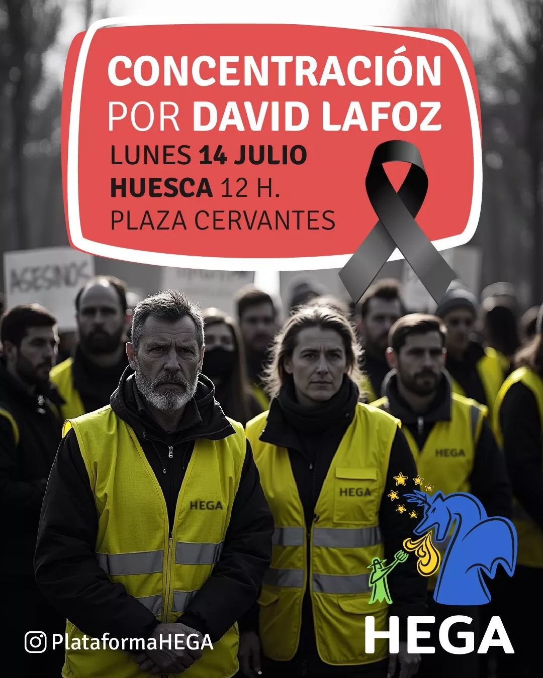 Convocatoria de la concentración en recuerdo de David Lafoz