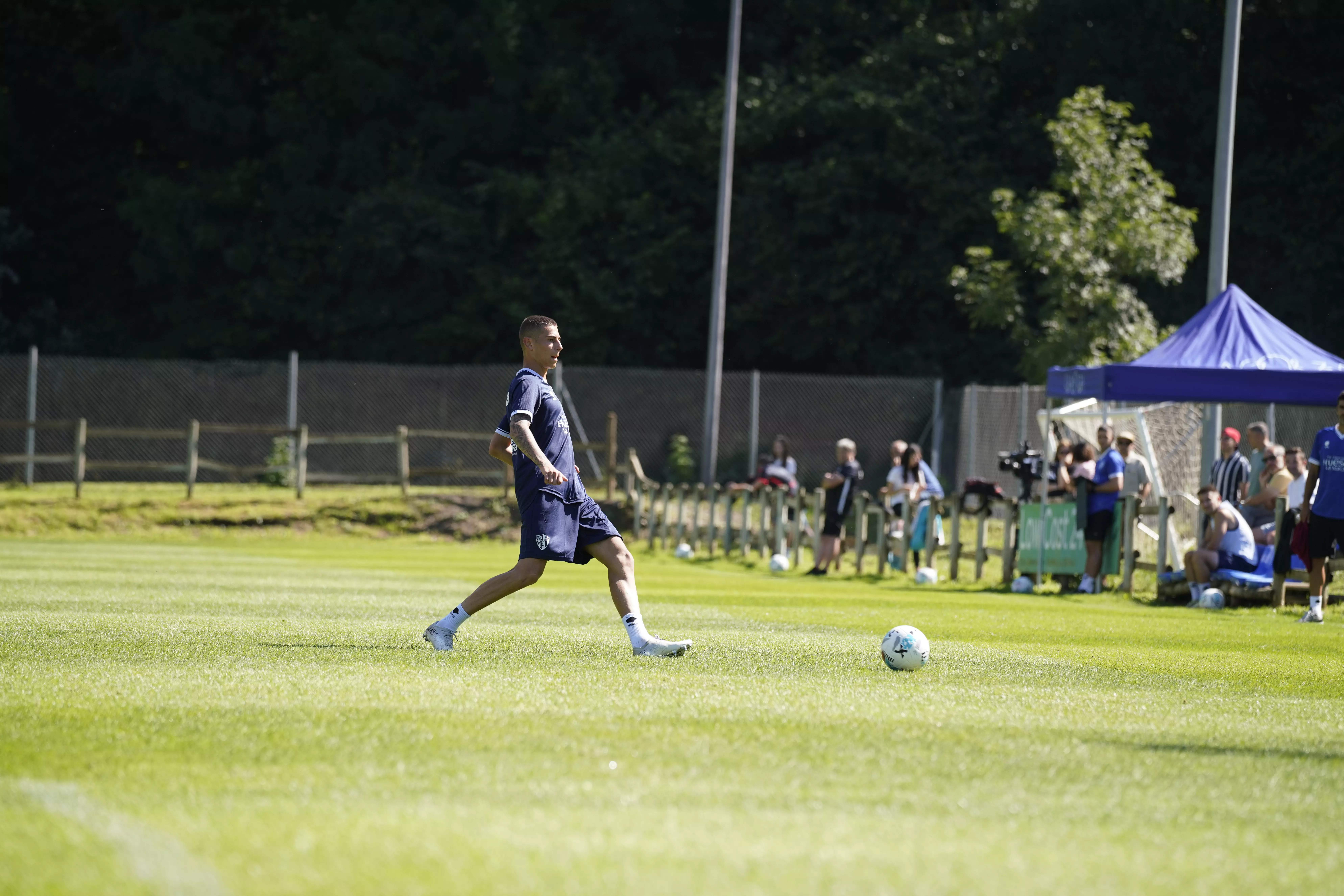 Entrenamiento del Huesca en Benasque el domingo. Foto Dani Vidal