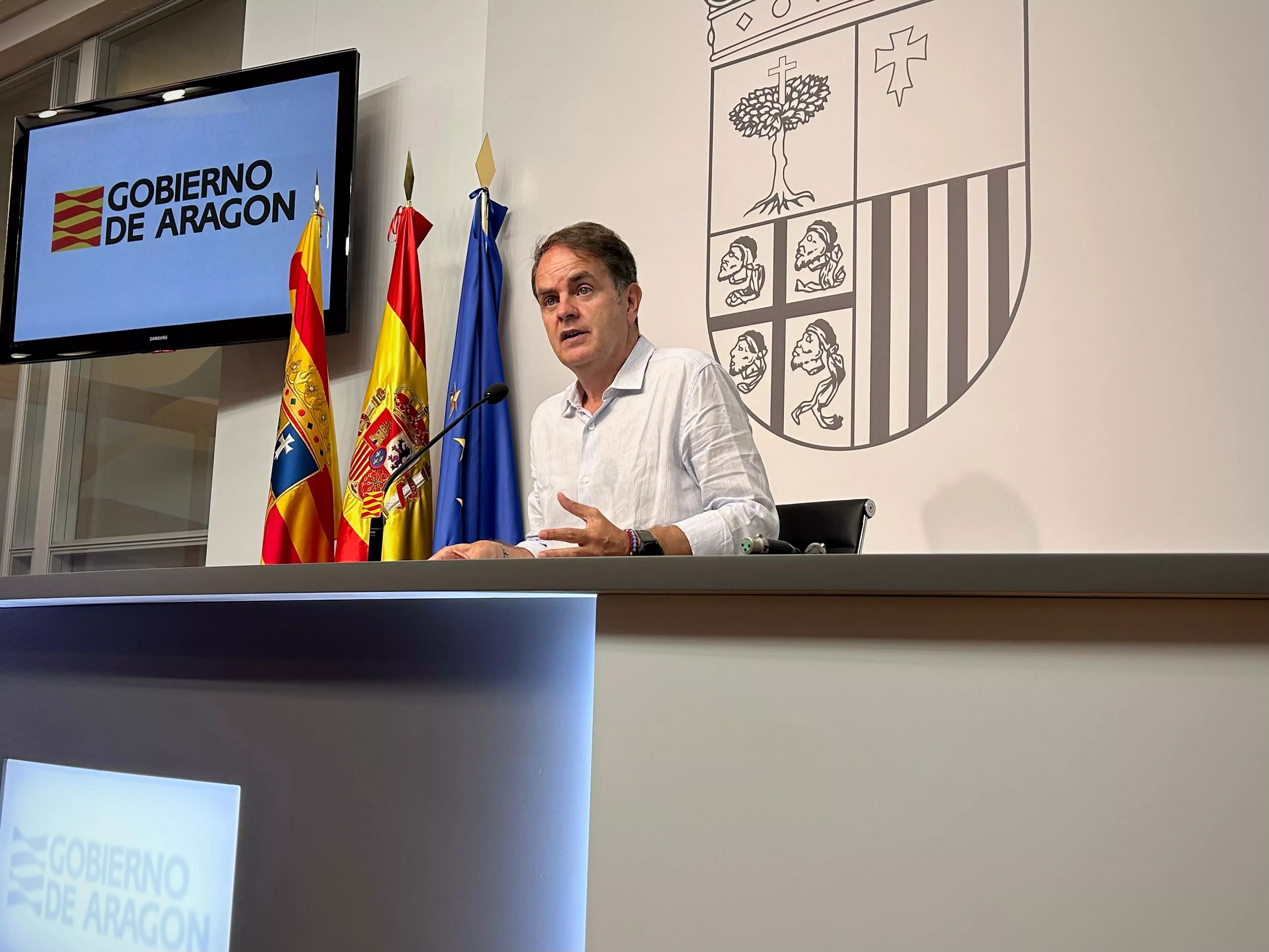 Roberto Bermúdez de Castro en su comparecencia tras el acuerdo bilateral entre los gobiernos central y catalán