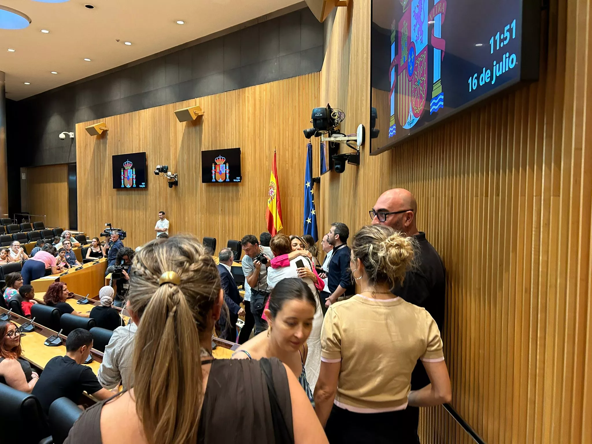 Recepción en el Congreso a los niños del programa "Vacaciones en paz".