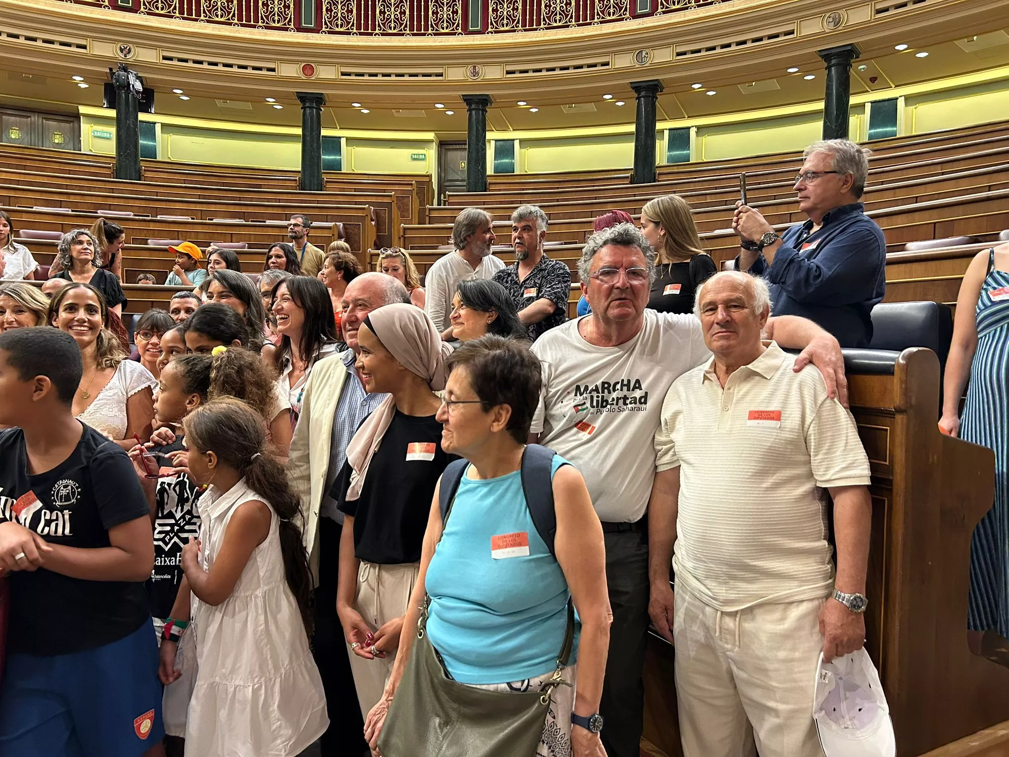 Recepción en el Congreso a los niños del programa "Vacaciones en paz".