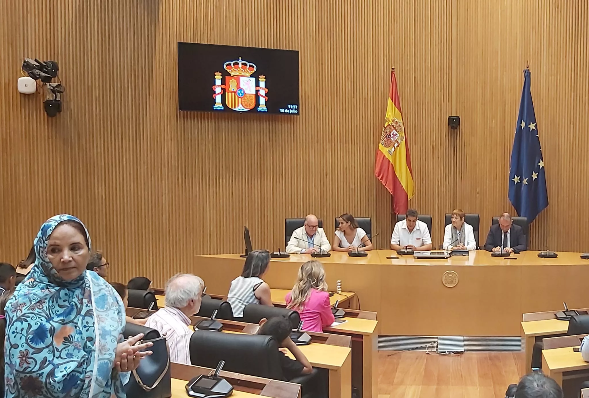 Recepción en el Congreso a los niños del programa "Vacaciones en paz".
