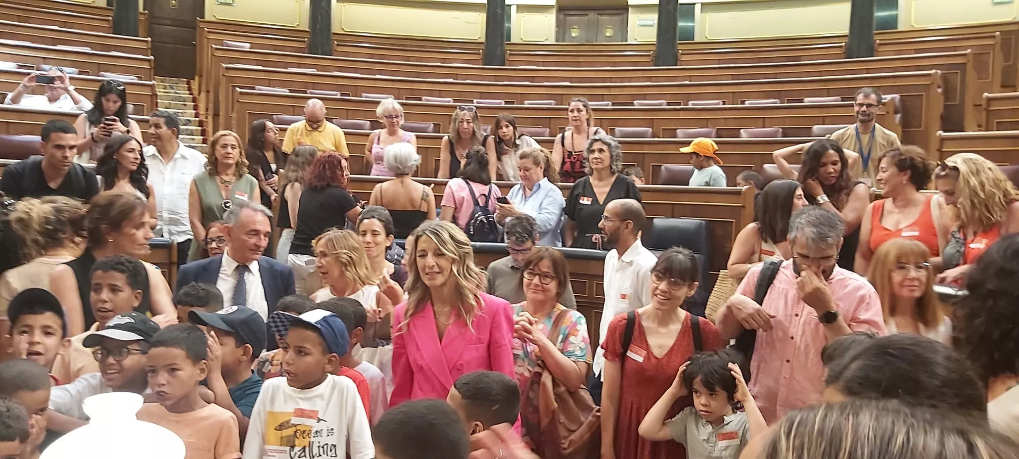 Recepción en el Congreso a los niños del programa "Vacaciones en paz".