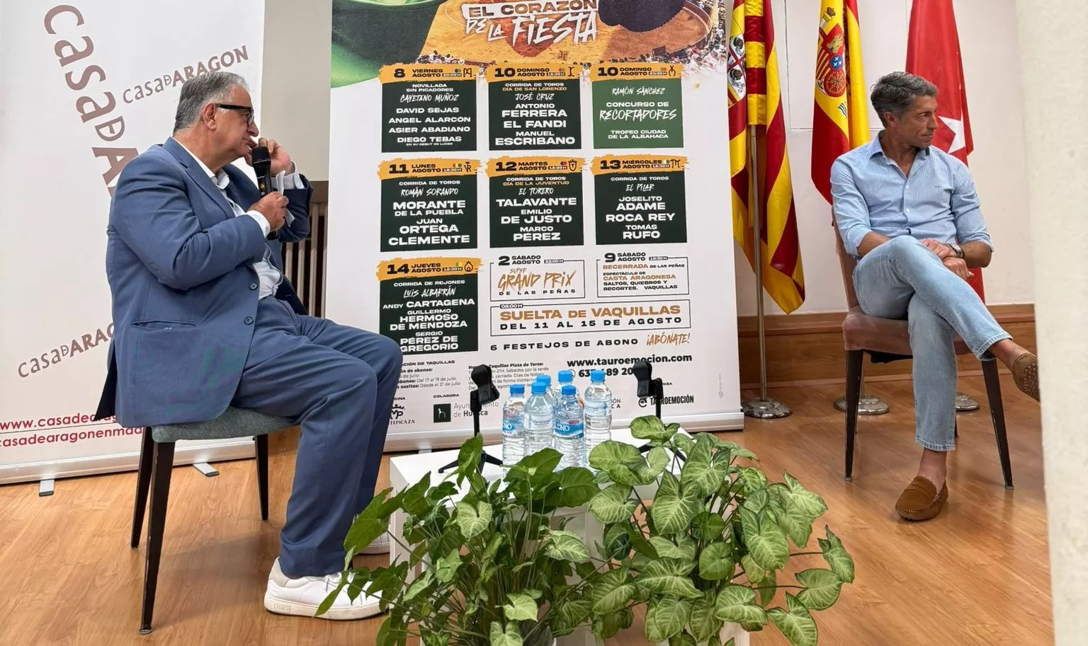 Roberto Gómez y Manuel Escribano en la Casa de Aragón de Madrid