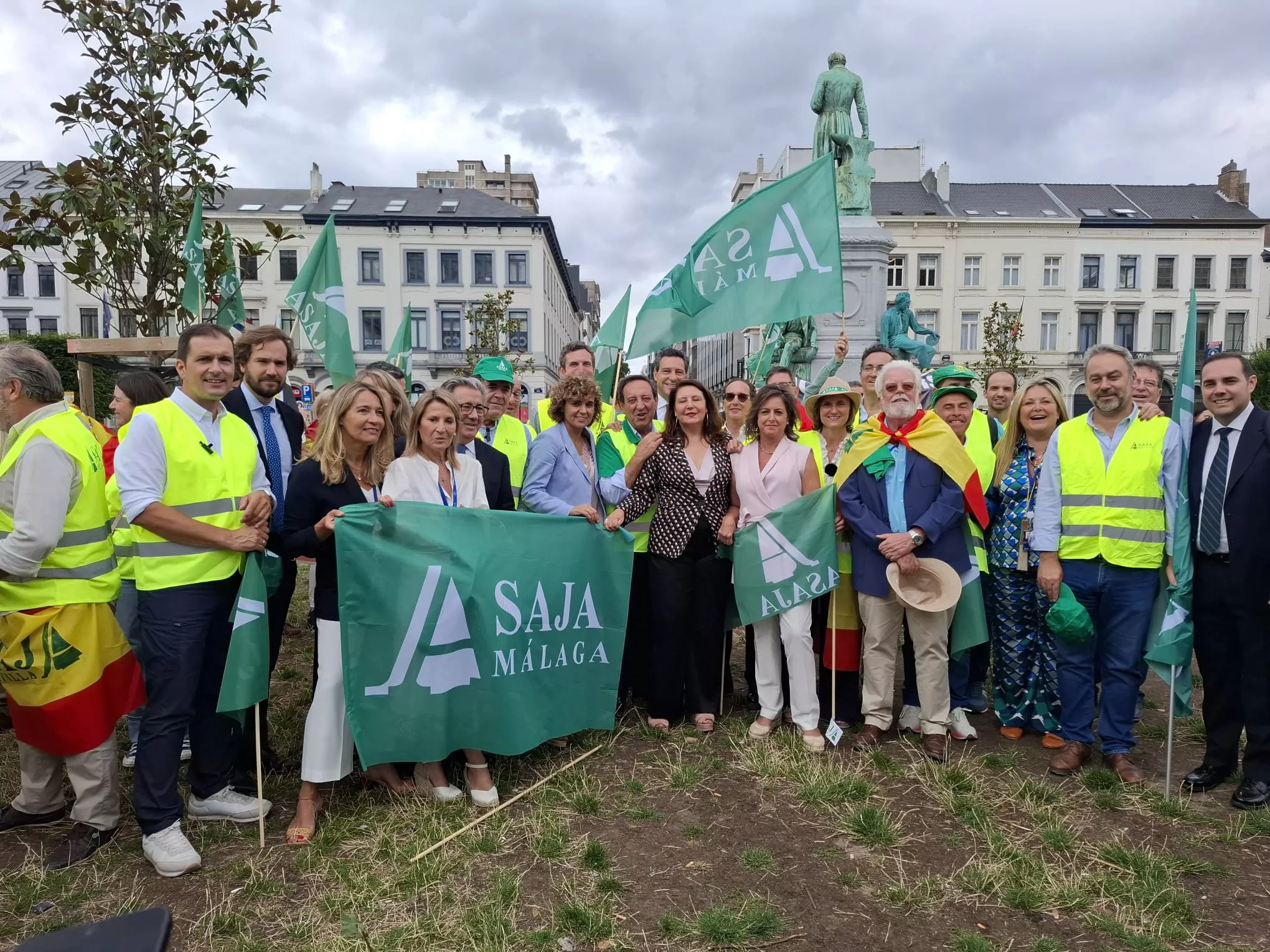 Concentración de agricultores en Bruselas, entre ellos de Asaja Aragón, contra la eliminación de la PAC en su modelo actual