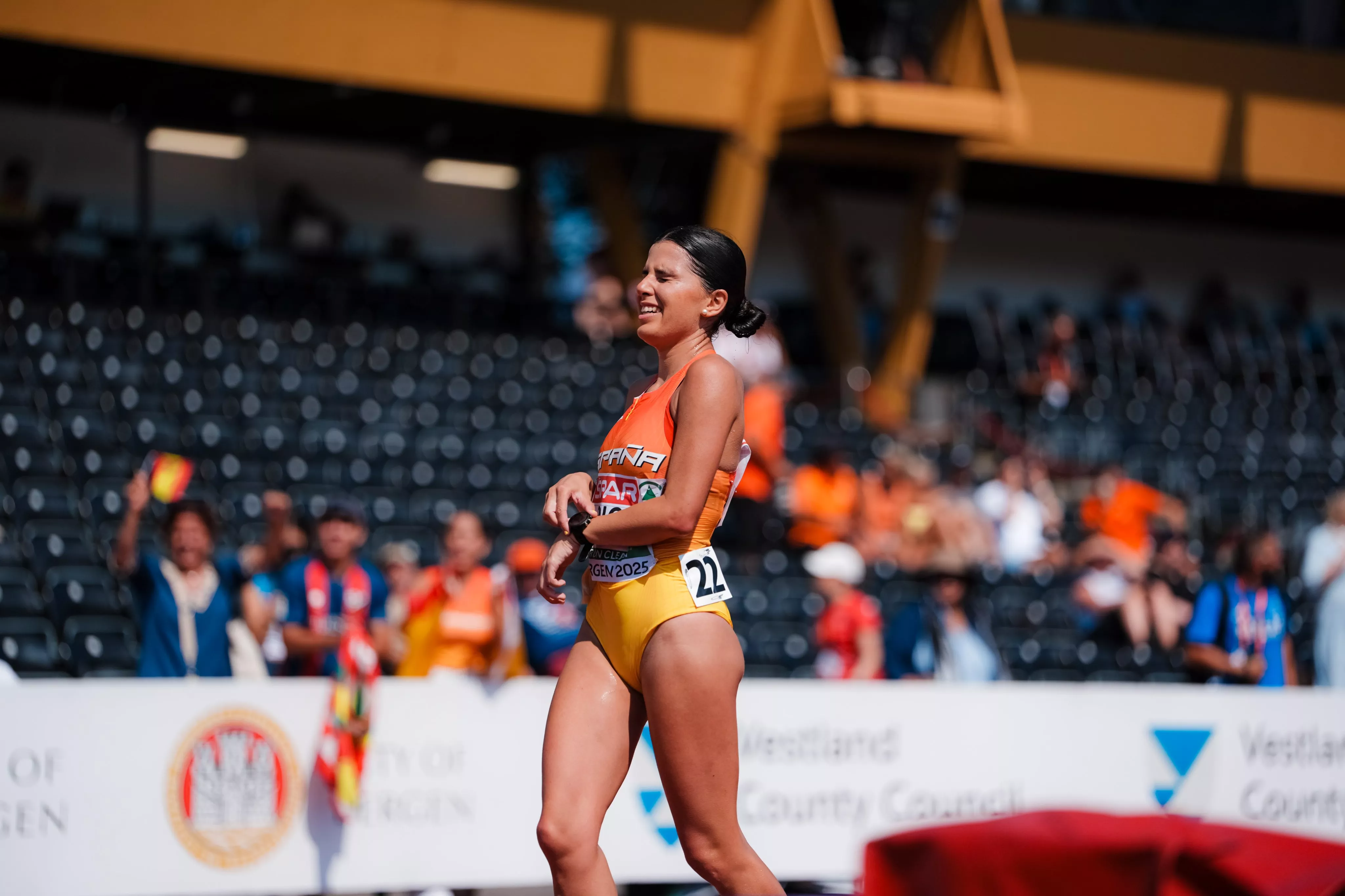 Eva Rico durante la carrera. Foto RFEA