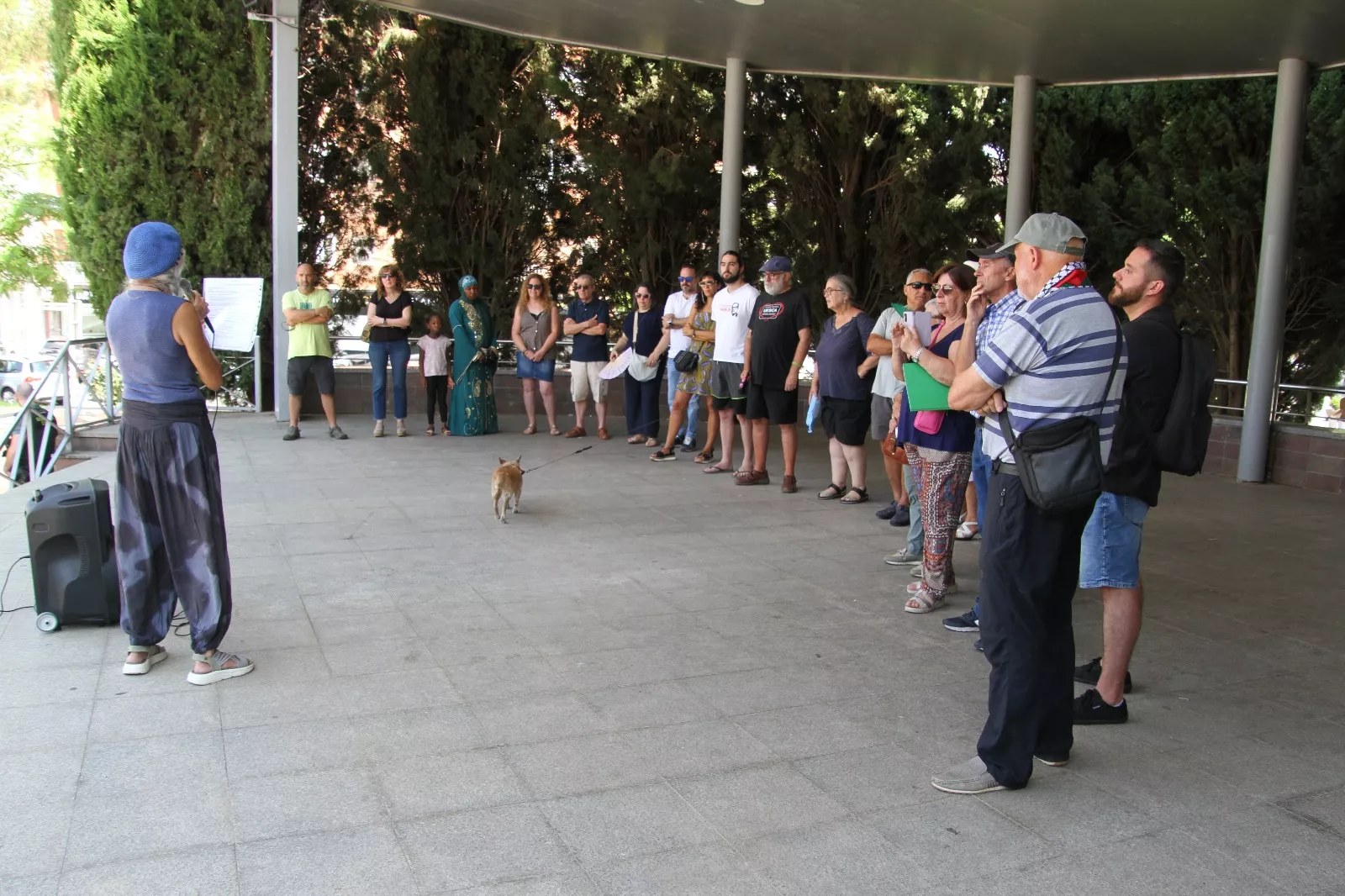 Concentración en Binéfar de apoyo a Palestina. Foto Carlos Neofato