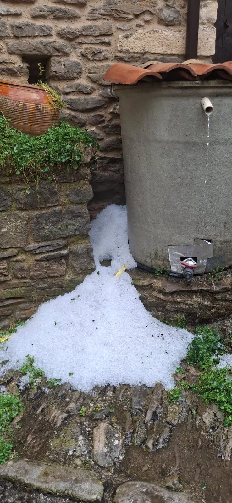 Granizada en Lecina.