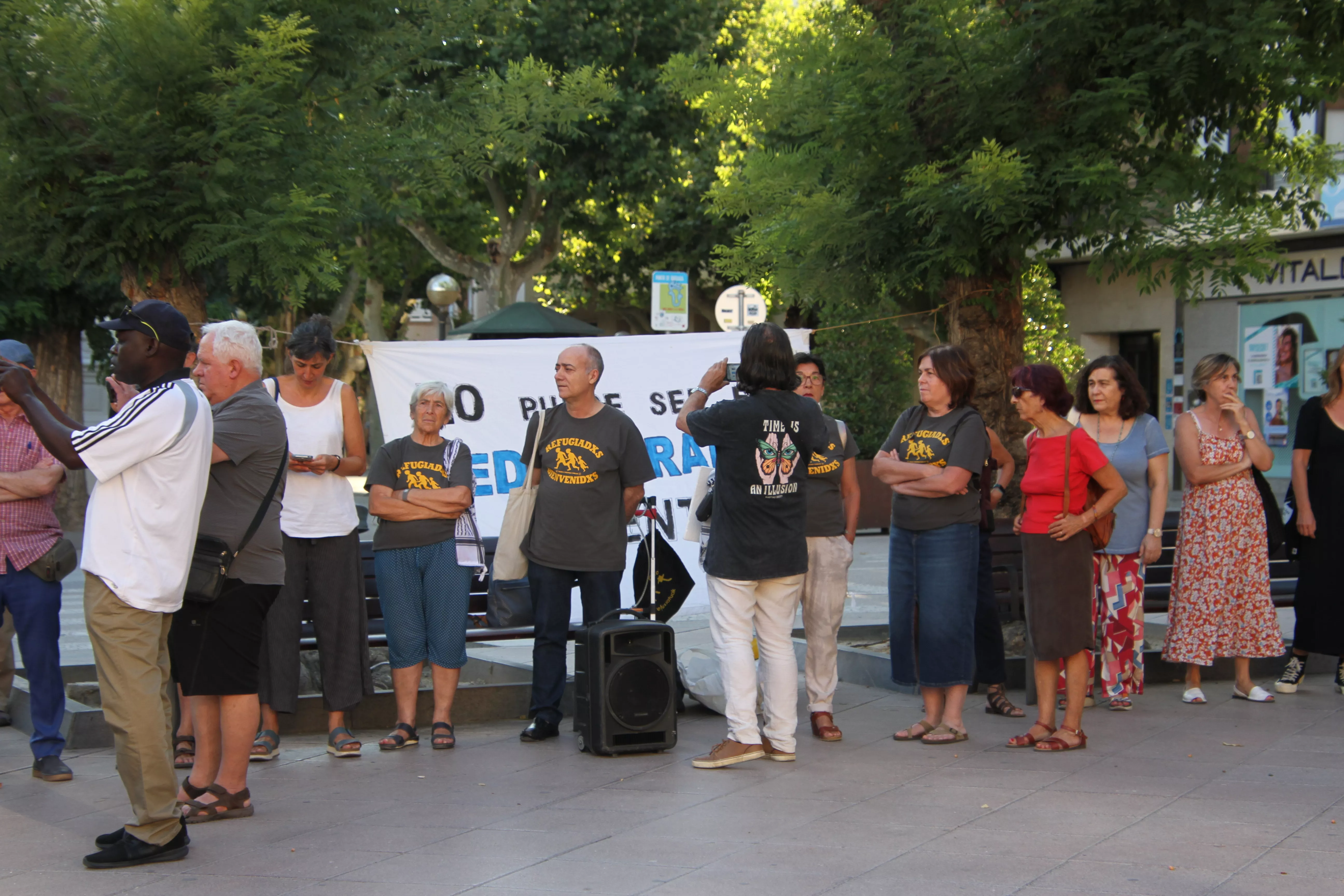 Concentración contra el racismo celebrada en Huesca. Foto Carlos Neofato