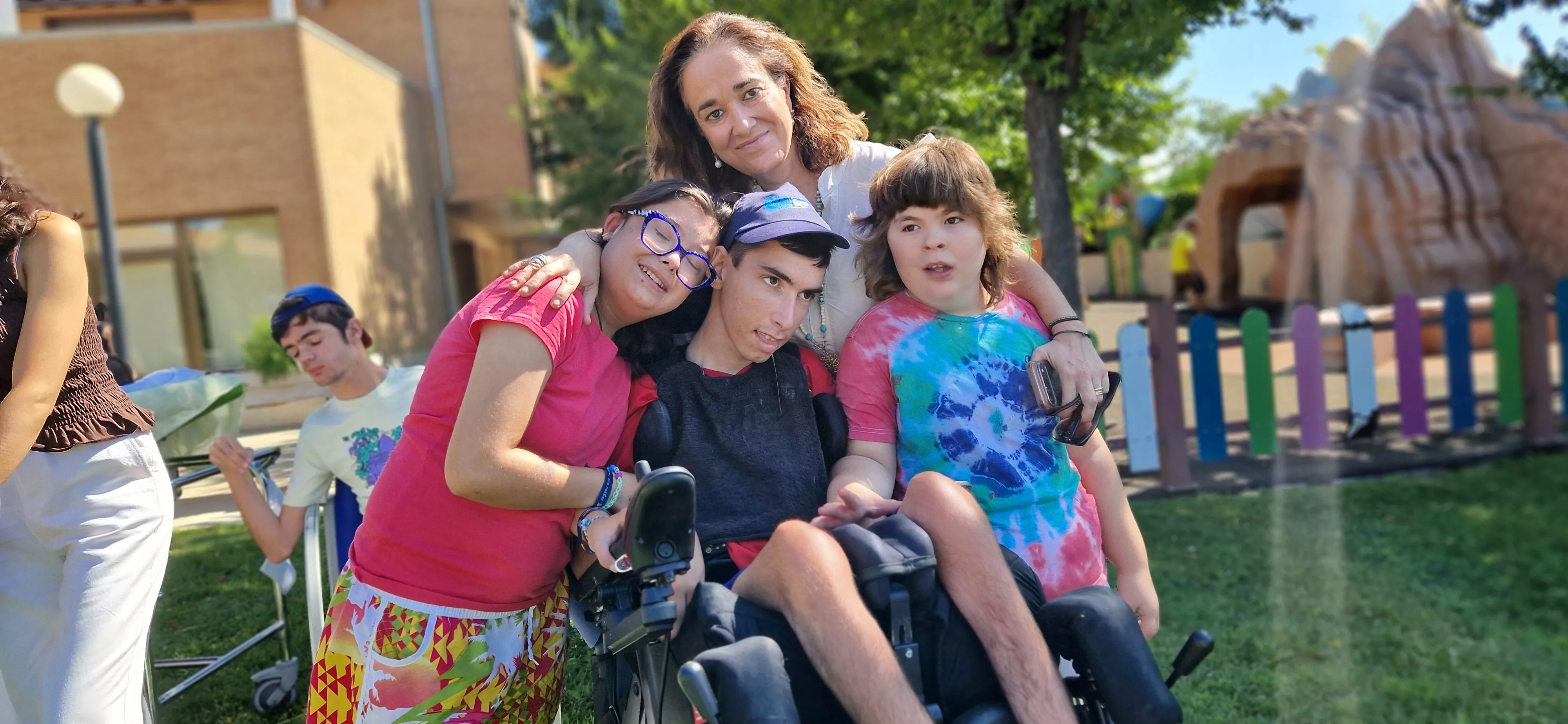 Fiesta celebrada en Aspace Huesca con los niños saharauis. Foto Myriam Martínez