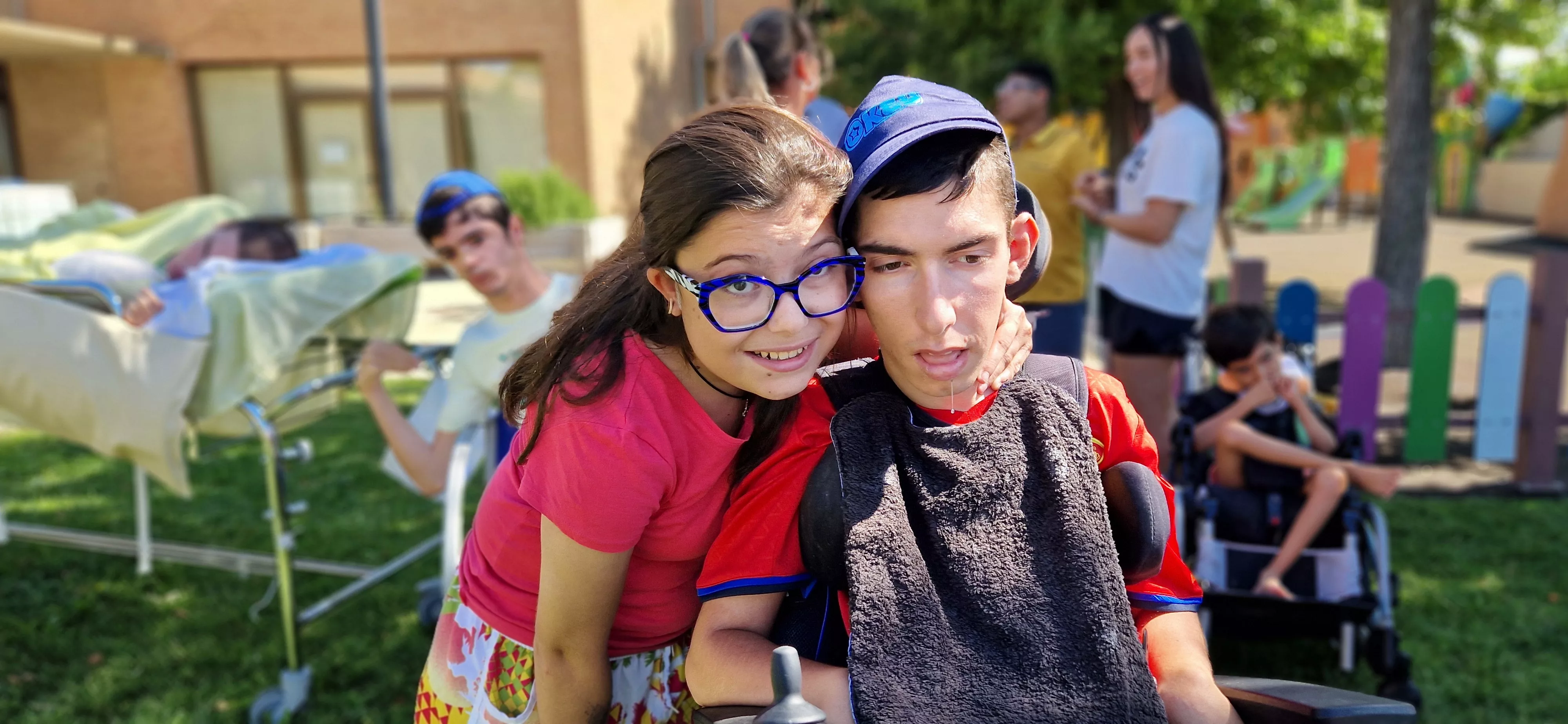 Fiesta celebrada en Aspace Huesca con los niños saharauis. Foto Myriam Martínez