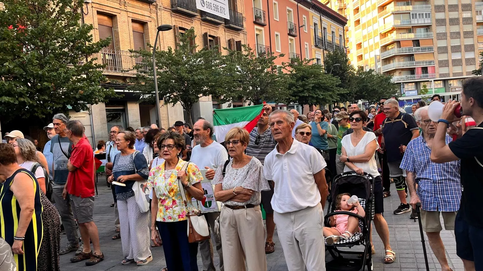 Manifestación en Huesca en solidaridad con Palestina. Foto Mercedes Manterola