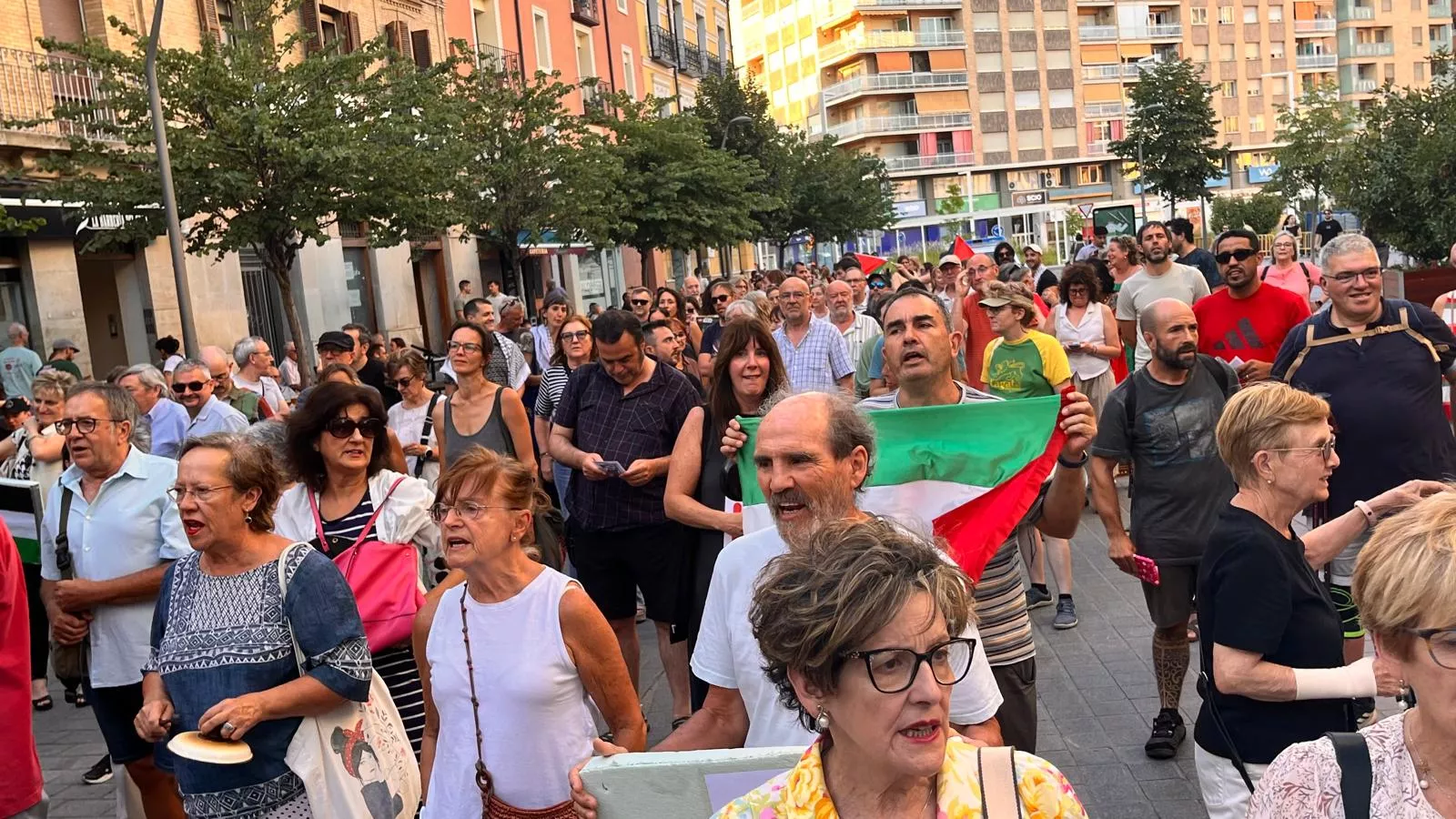 Manifestación en Huesca en solidaridad con Palestina. Foto Mercedes Manterola