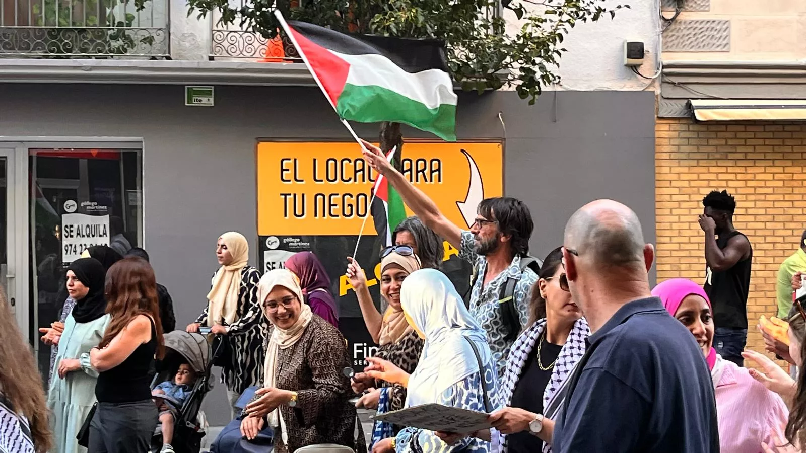 Manifestación en Huesca en solidaridad con Palestina. Foto Mercedes Manterola