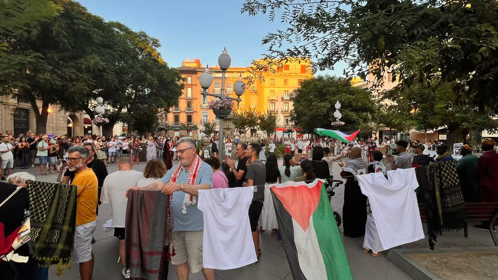 Manifestación en Huesca en solidaridad con Palestina. Foto Mercedes Manterola