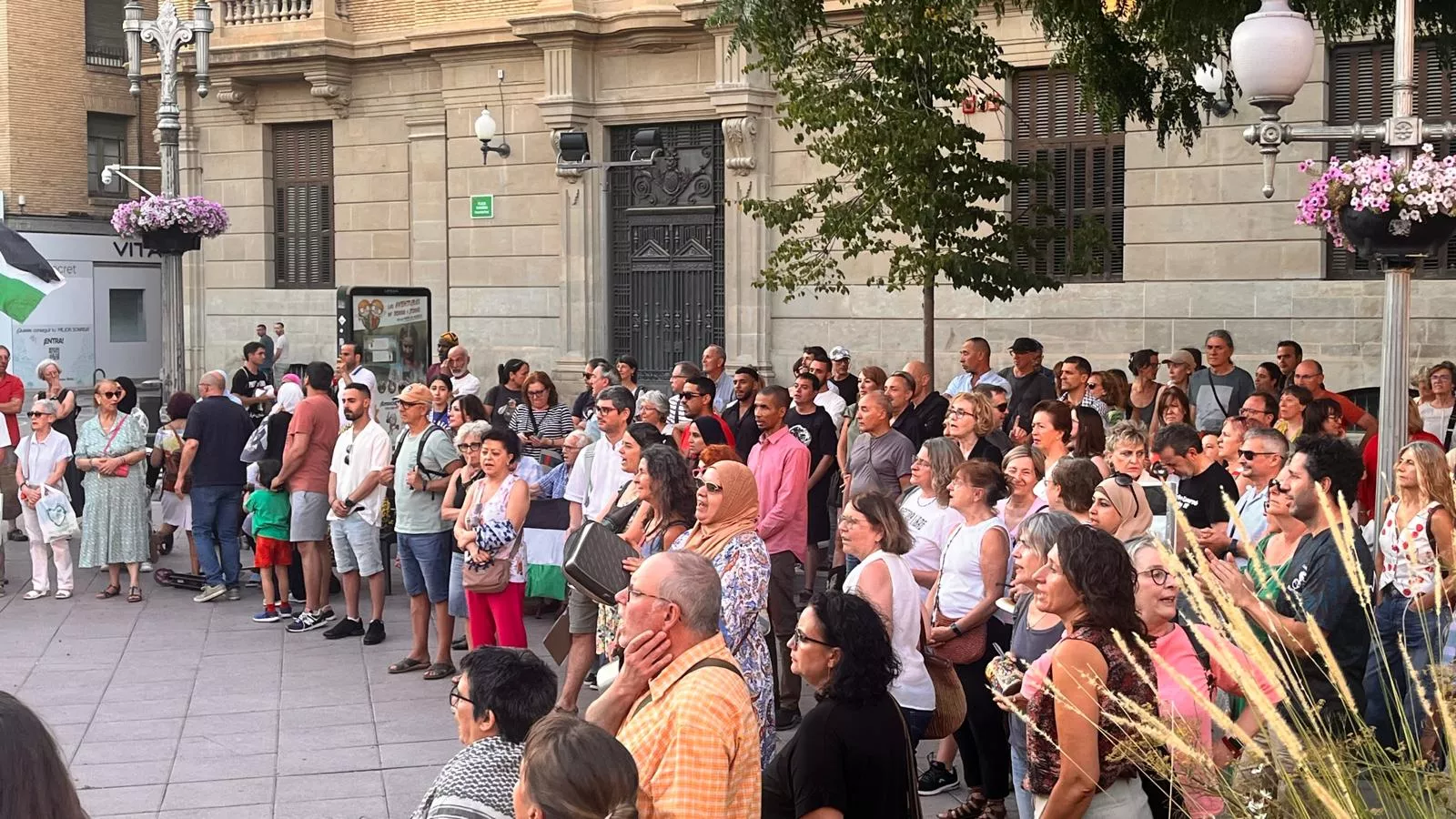 Manifestación en Huesca en solidaridad con Palestina. Foto Mercedes Manterola