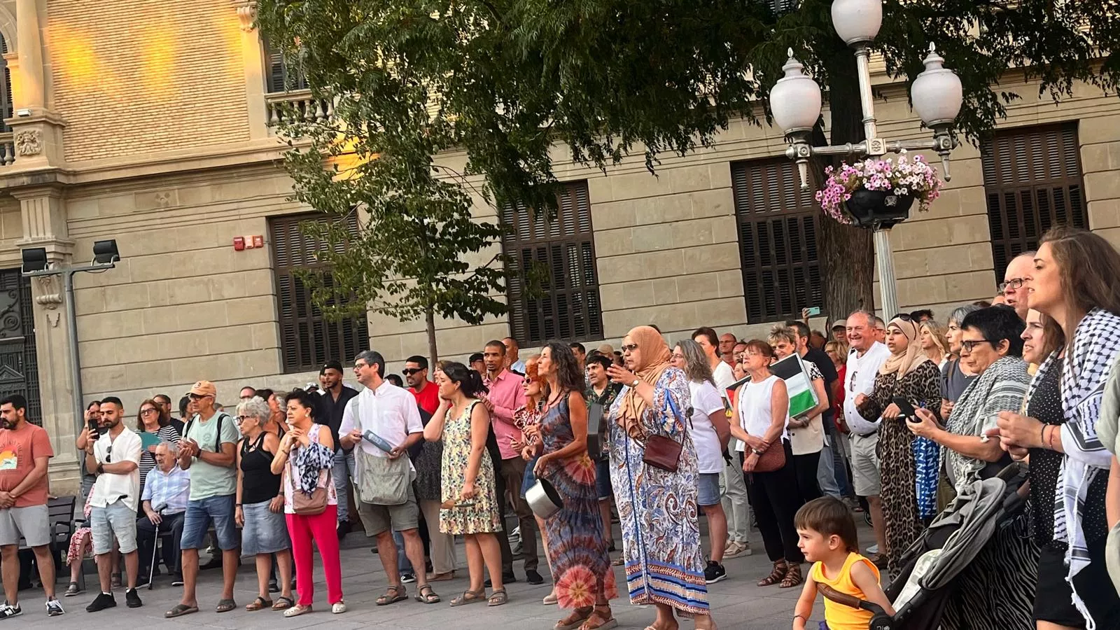 Manifestación en Huesca en solidaridad con Palestina. Foto Mercedes Manterola