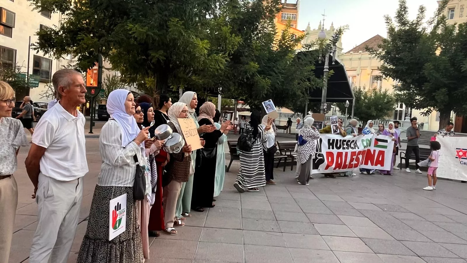 Manifestación en Huesca en solidaridad con Palestina. Foto Mercedes Manterola