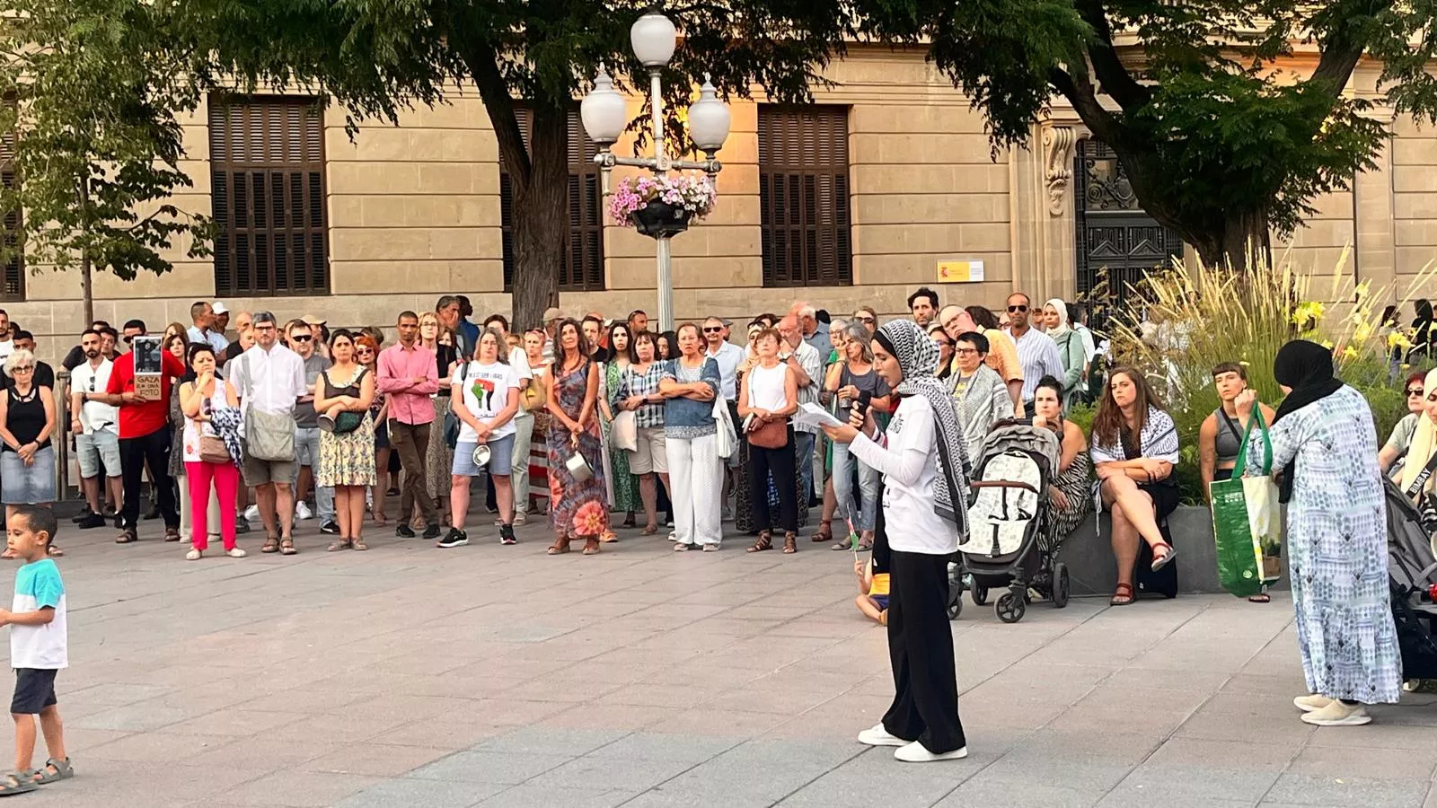 Manifestación en Huesca en solidaridad con Palestina. Foto Mercedes Manterola