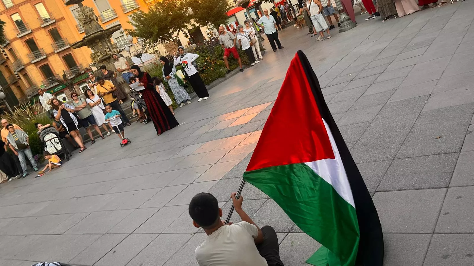 Manifestación en Huesca en solidaridad con Palestina. Foto Mercedes Manterola