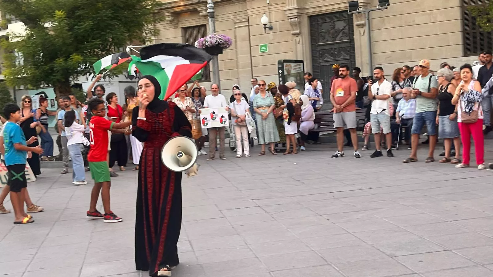 Manifestación en Huesca en solidaridad con Palestina. Foto Mercedes Manterola