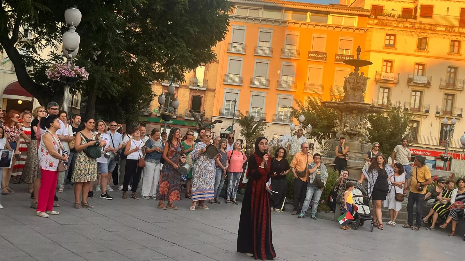 Manifestación en Huesca en solidaridad con Palestina. Foto Mercedes Manterola