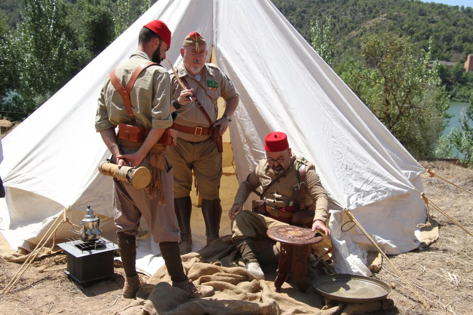 Recreación de la Batalla del Ebro de Fayón. Foto Carlos Neofato