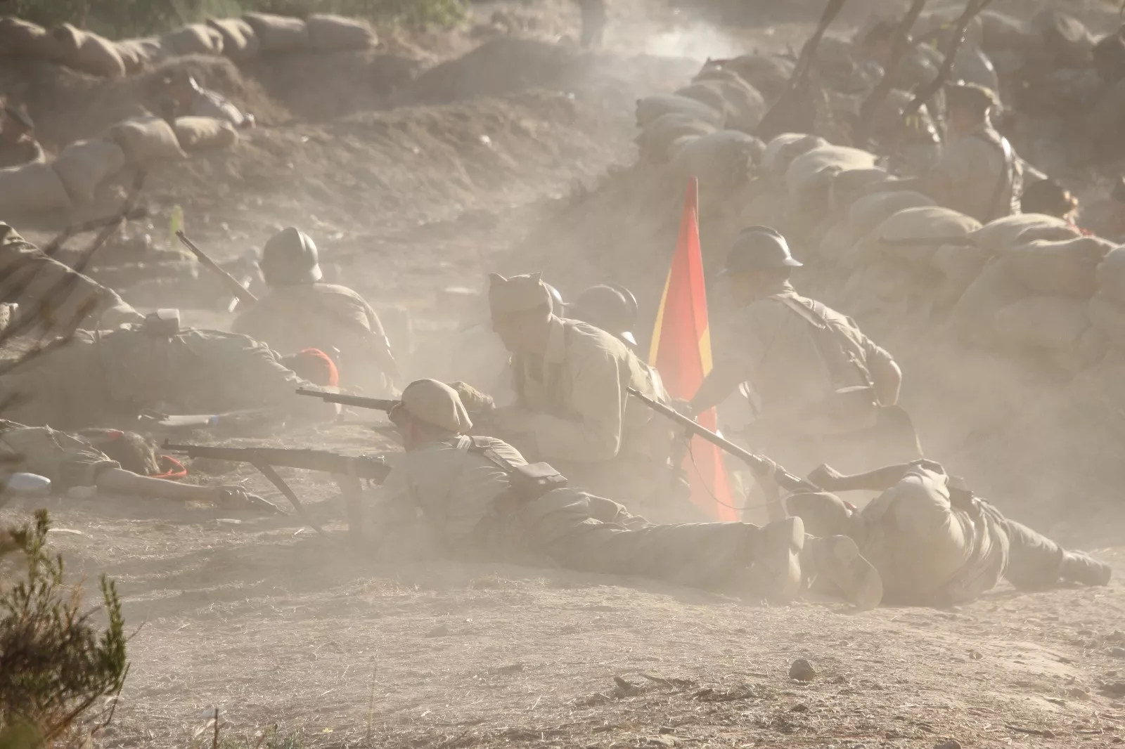 Recreación de la Batalla del Ebro de Fayón. Foto Carlos Neofato