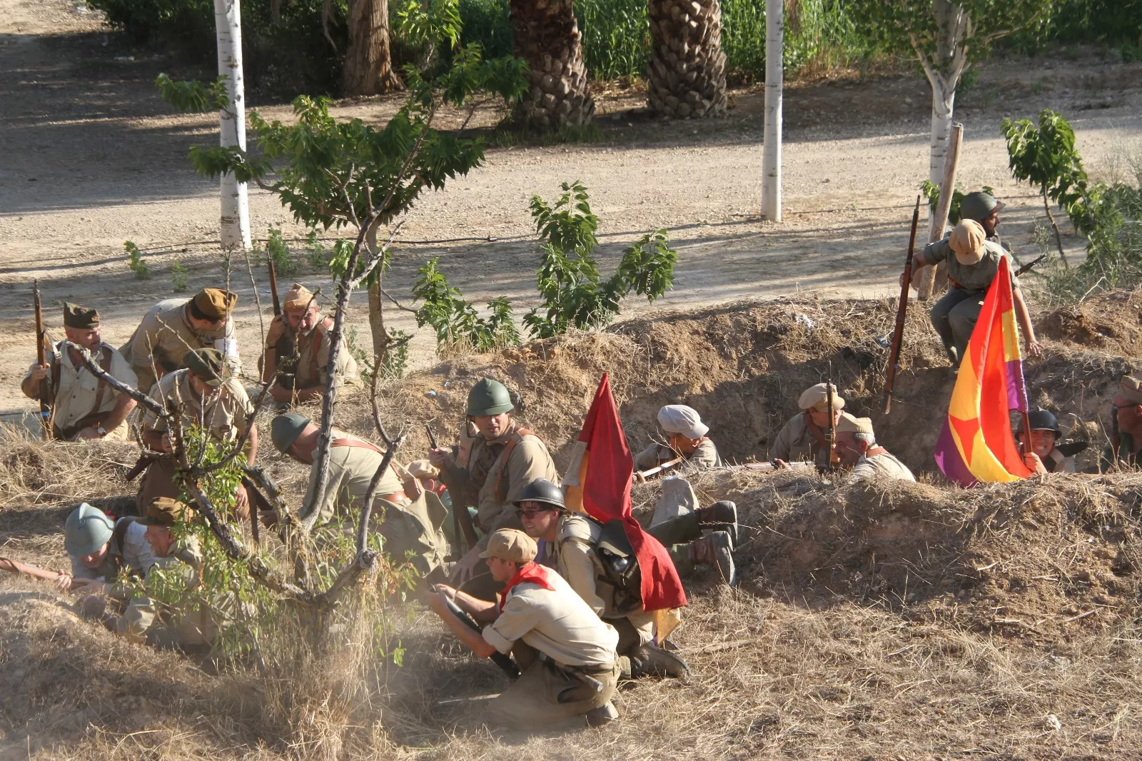 Recreación de la Batalla del Ebro de Fayón. Foto Carlos Neofato