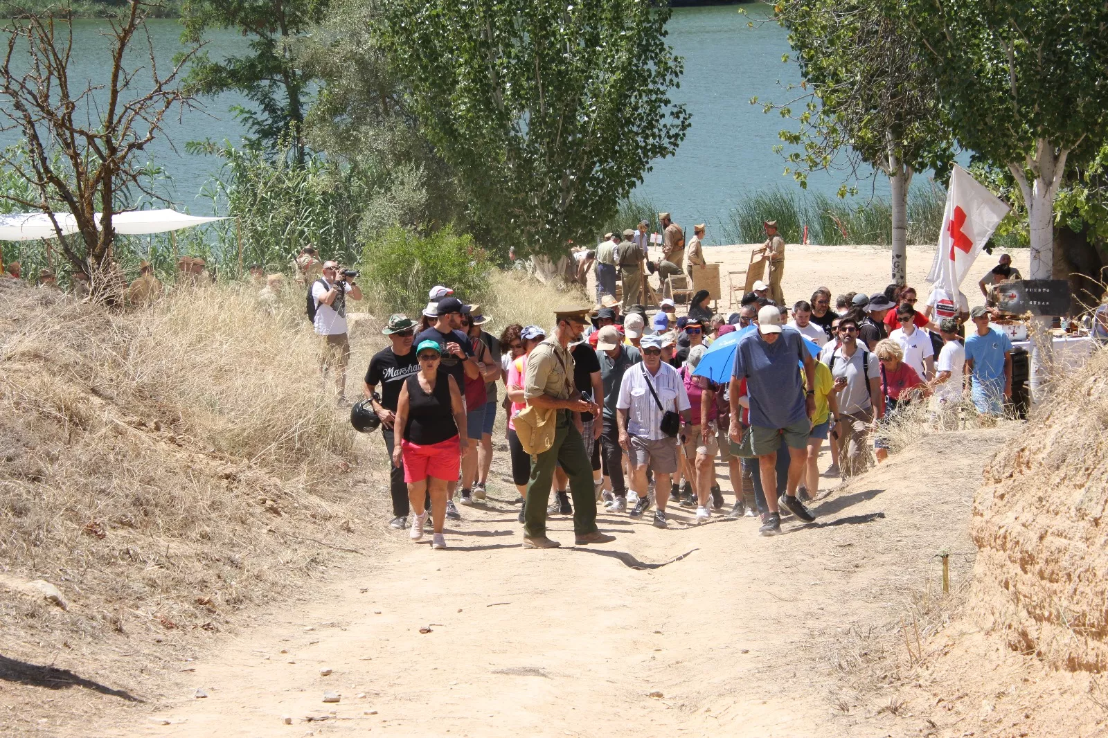 Recreación de la Batalla del Ebro de Fayón. Foto Carlos Neofato