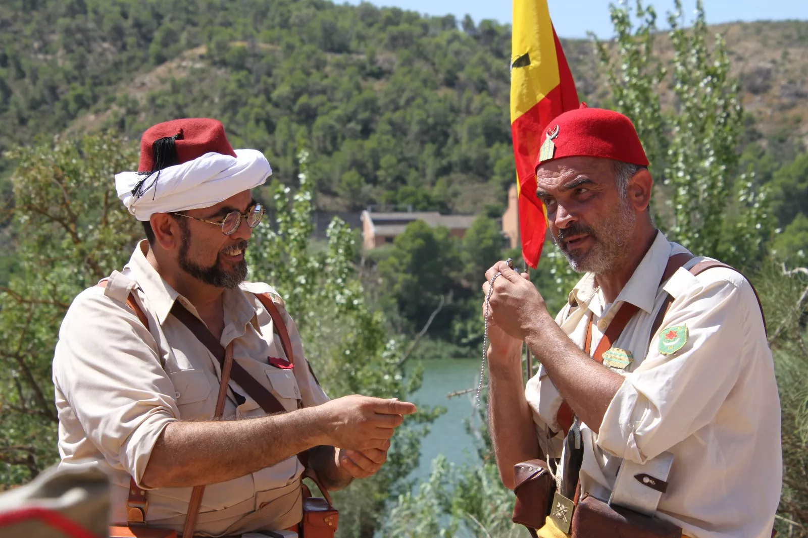 Recreación de la Batalla del Ebro de Fayón. Foto Carlos Neofato