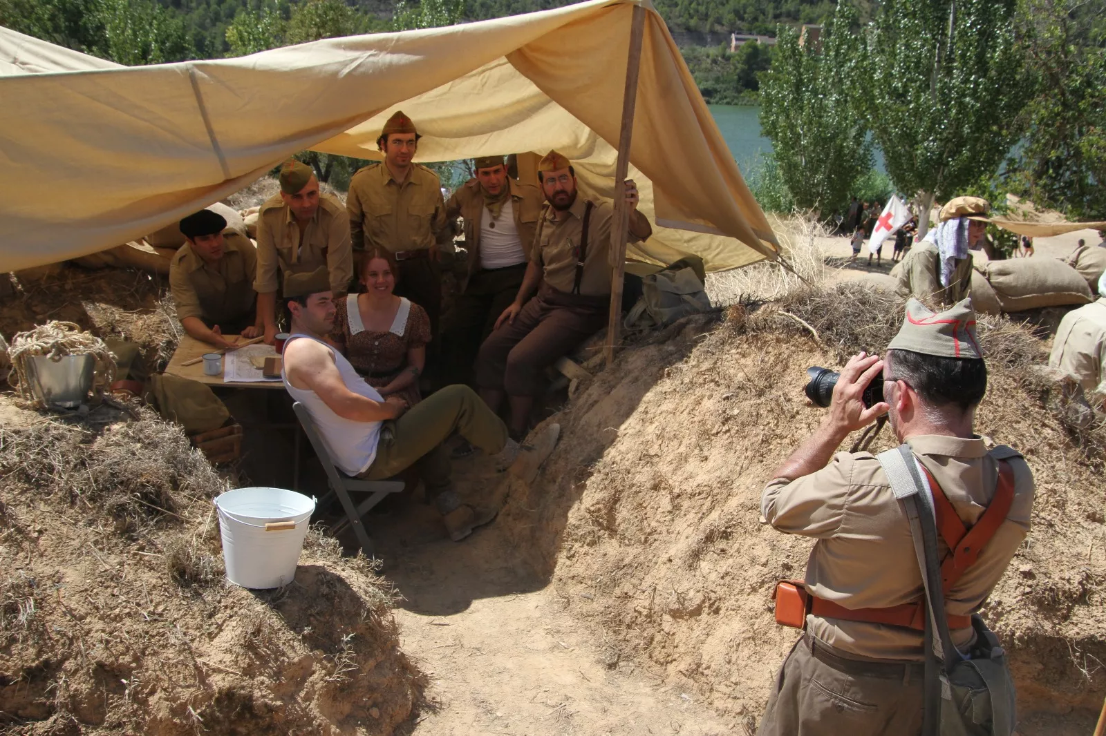 Recreación de la Batalla del Ebro de Fayón. Foto Carlos Neofato