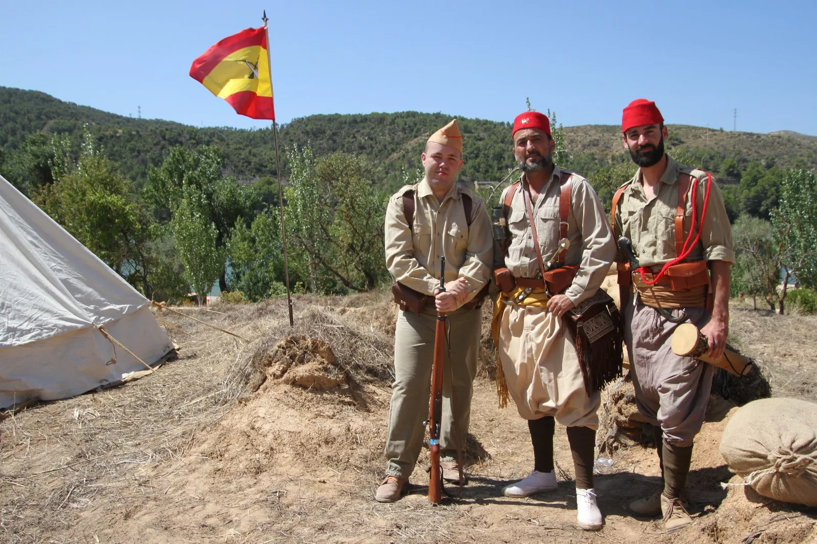Recreación de la Batalla del Ebro de Fayón. Foto Carlos Neofato