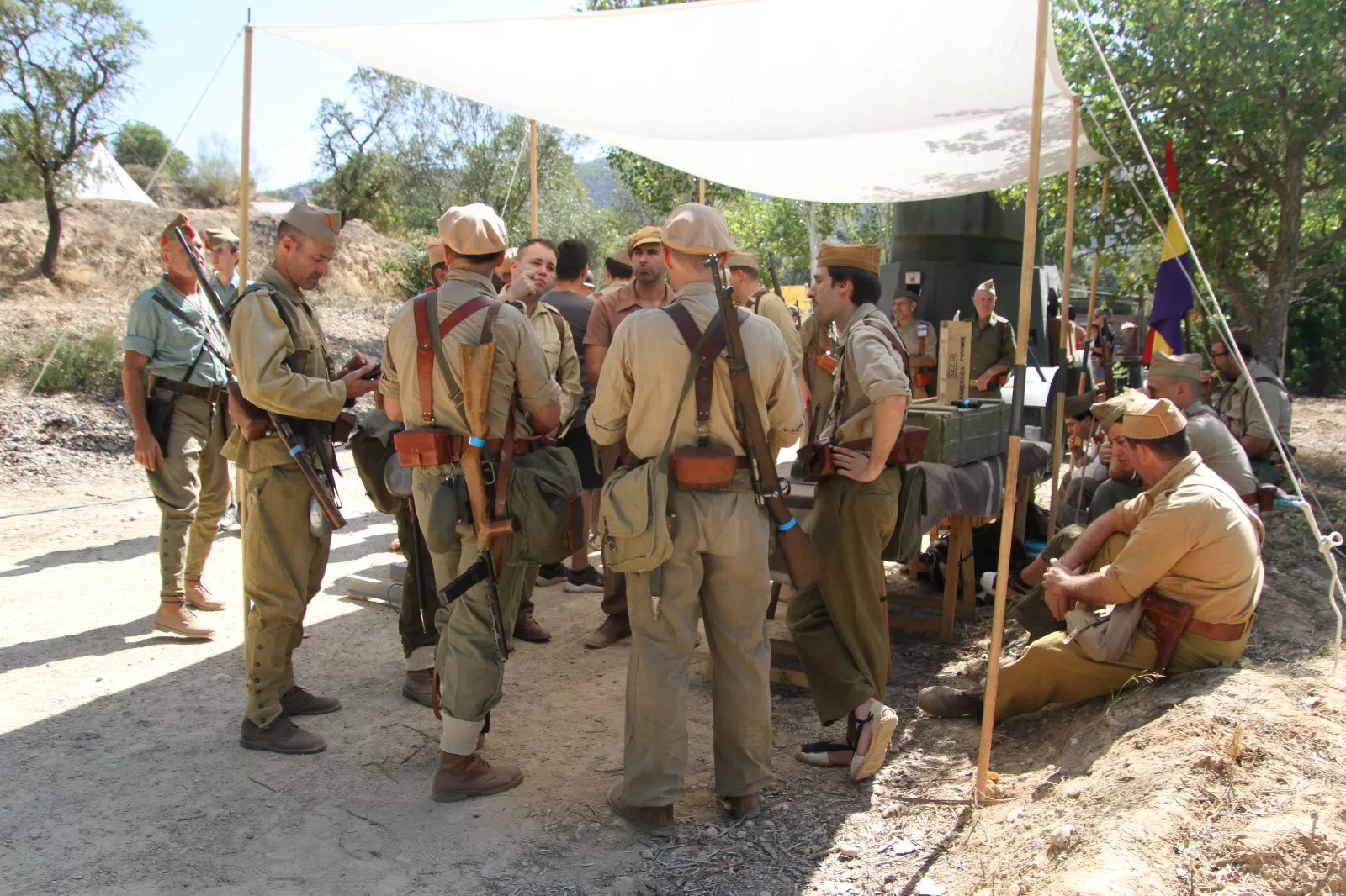 Recreación de la Batalla del Ebro de Fayón. Foto Carlos Neofato