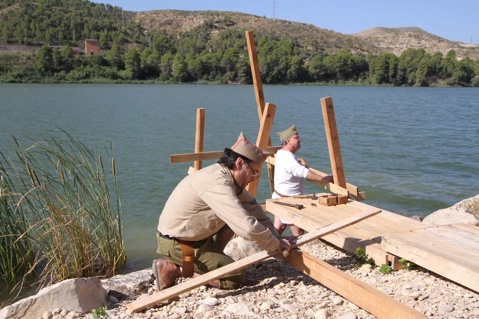Recreación de la Batalla del Ebro de Fayón. Foto Carlos Neofato