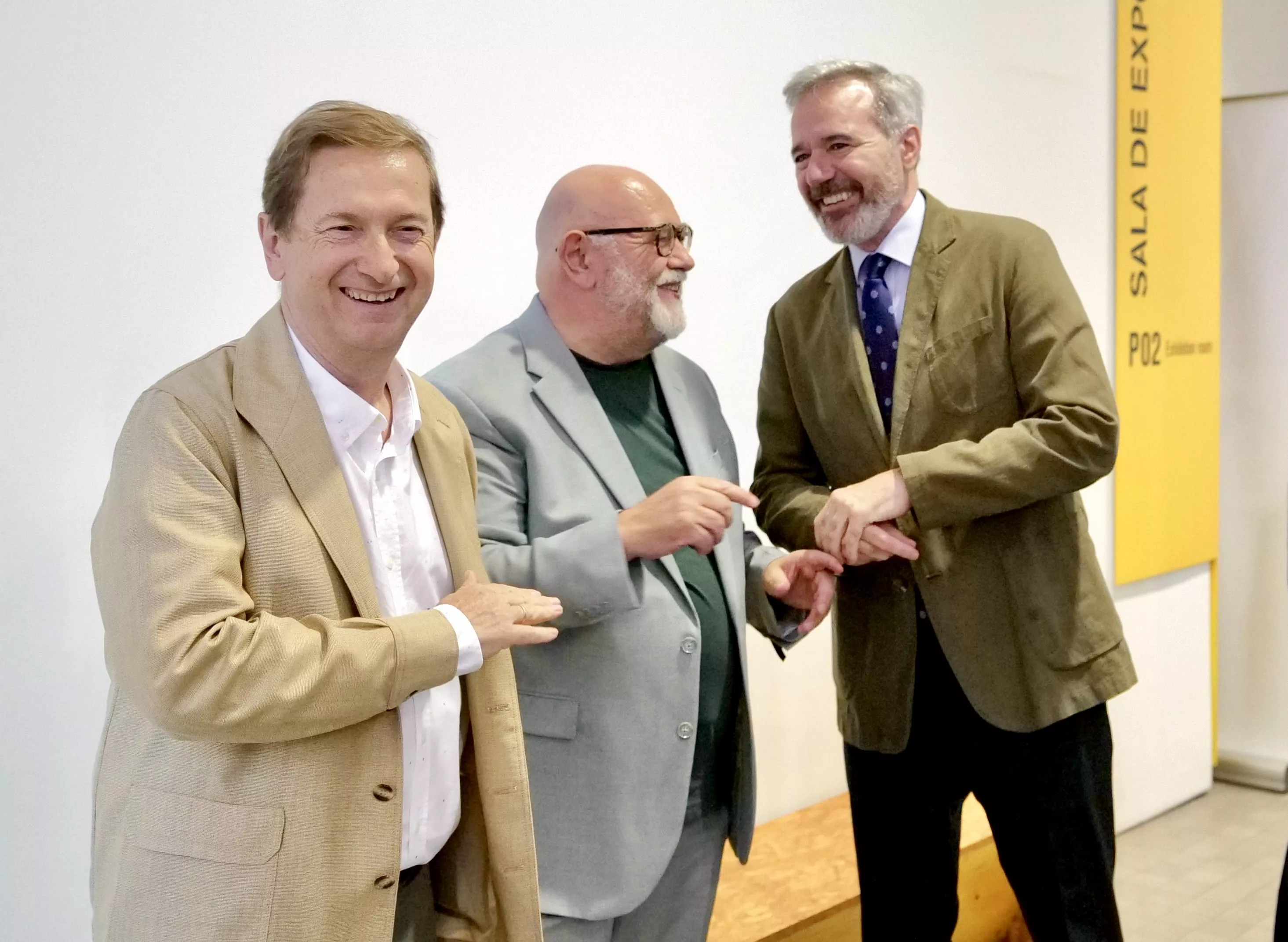 José Luis Melero, Antón Castro y Jorge Azcón.