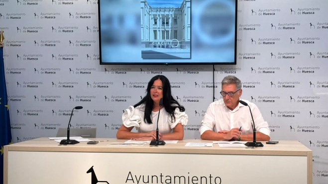 Lorena Orduna y Ricardo Oliván han abordado las obras del Casino en una rueda de prensa. Lorena Orduna y Ricardo Oliván han abordado las obras del Casino en una rueda de prensa.