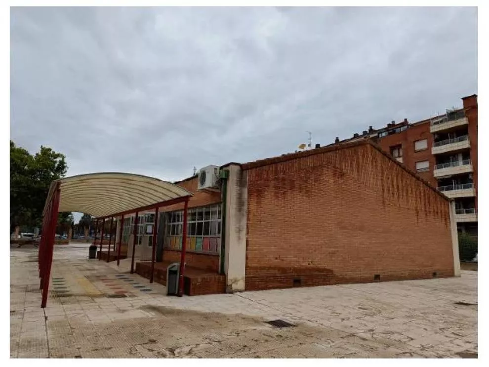 Zona de ampliación del CEIP Pedro J. Rubio de Huesca.