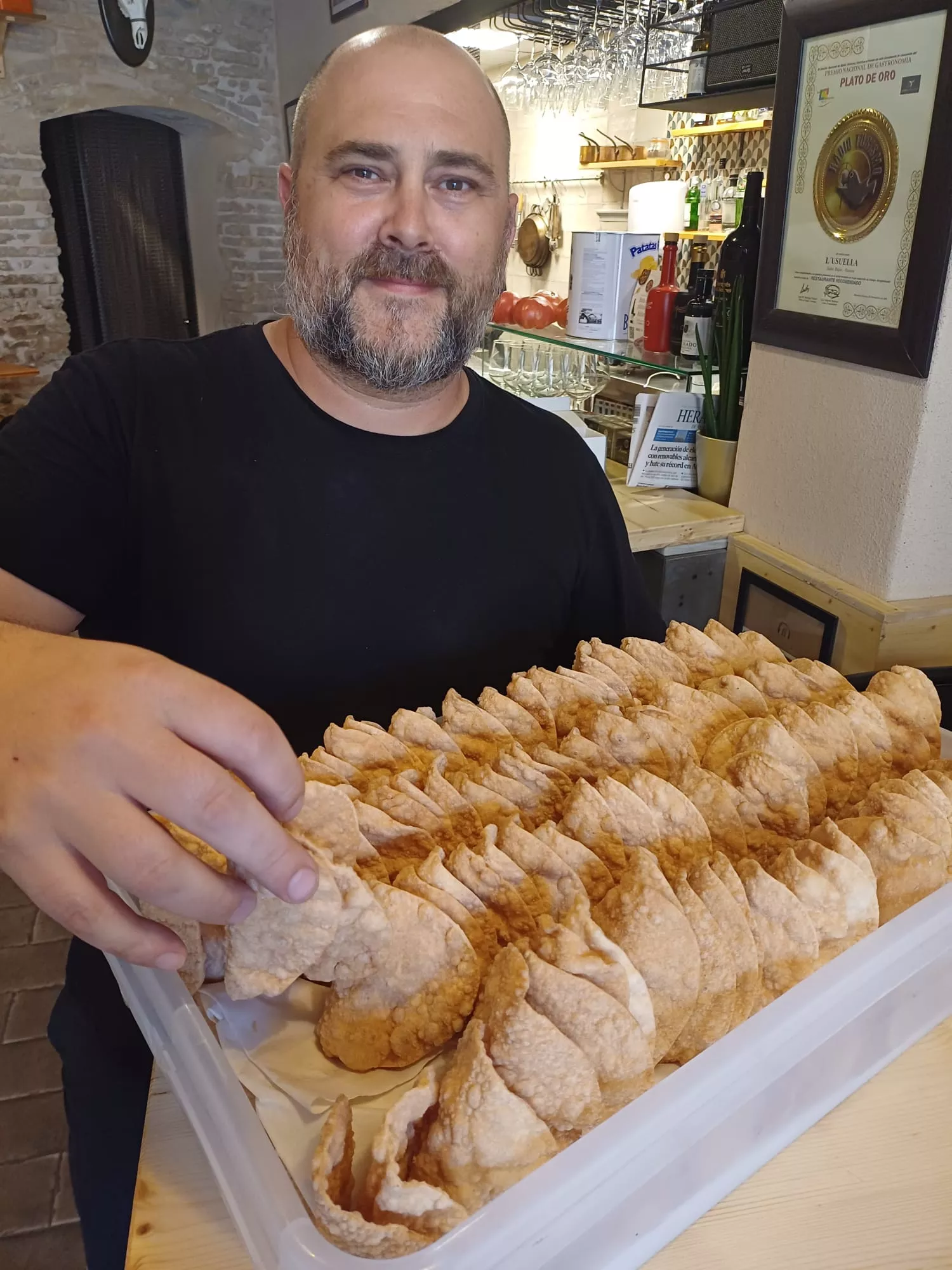 Jorge Zanuy, ganador del Concurso de Tapas de la Muestra Gastronómica del Festival Vino Somontano