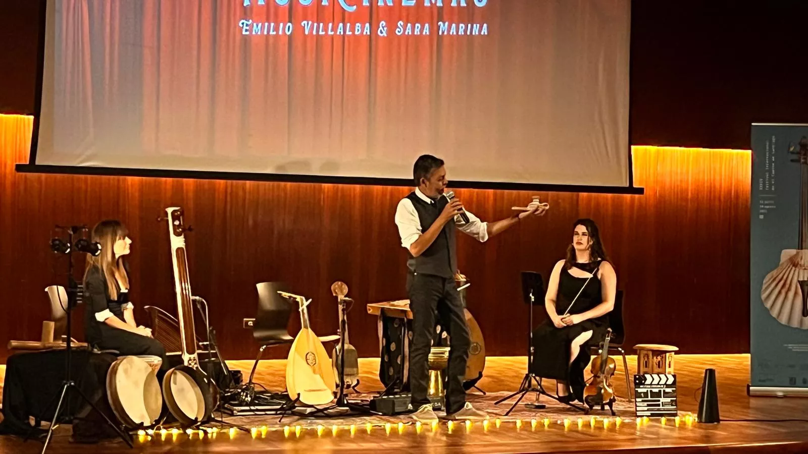 Espectáculo Musicinemas en el XXXIV Festival Camino de Santiago. Foto Mercedes Manterola