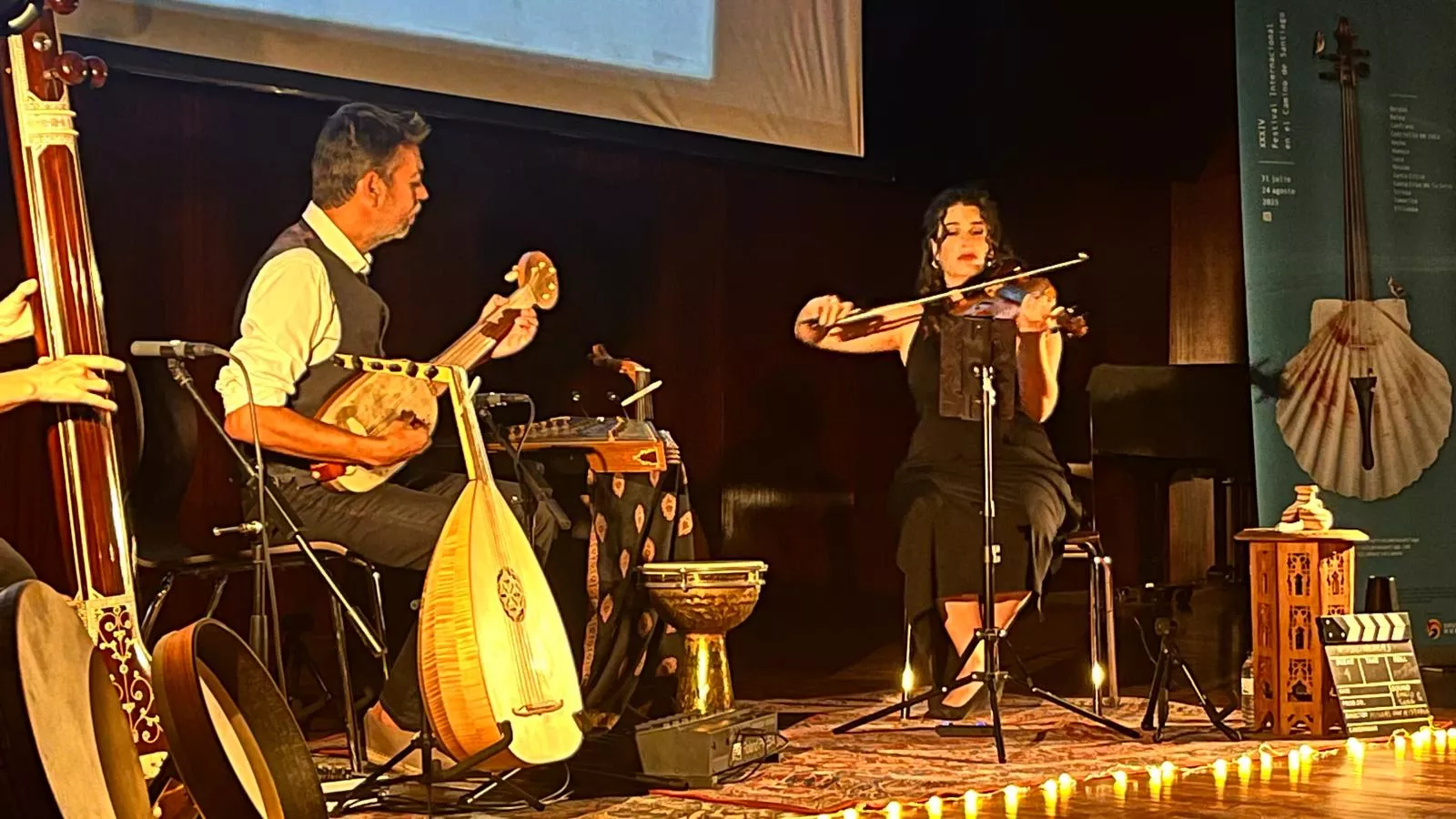 Espectáculo Musicinemas en el XXXIV Festival Camino de Santiago. Foto Mercedes Manterola