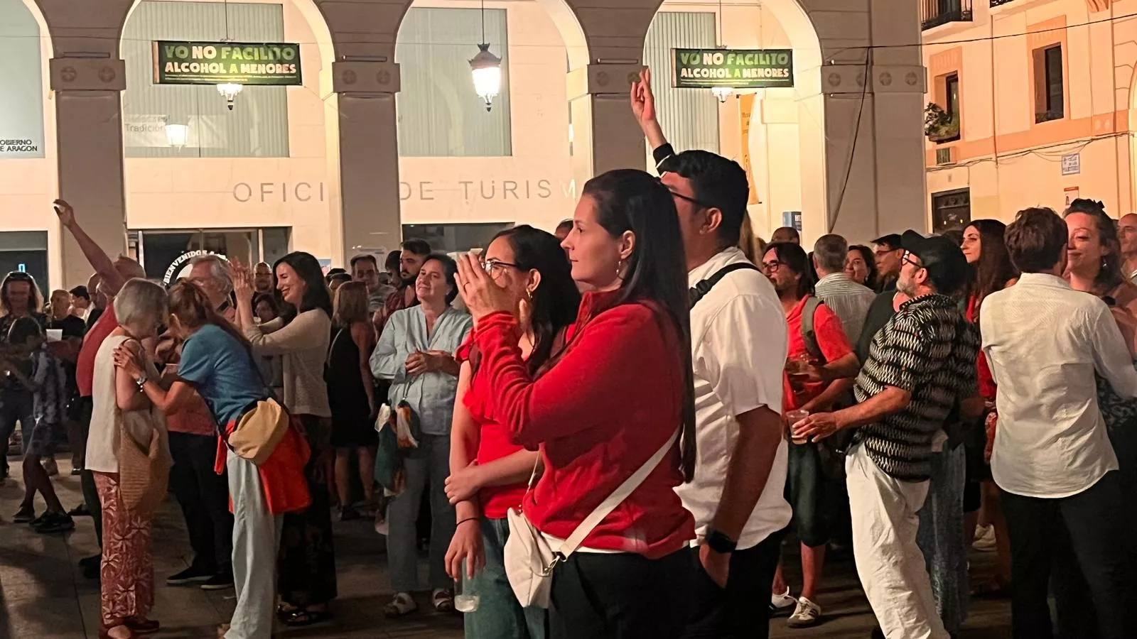Tritón Jiménez en el pórtico laurentino de Huesca. Foto Mercedes Manterola