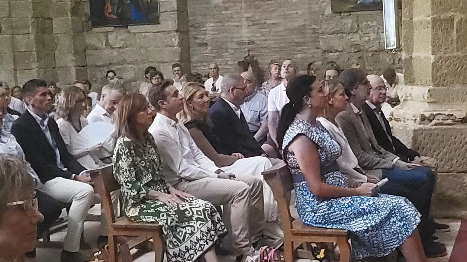 La alcaldesa, Lorena Orduna, y parte del Ayuntamiento en el Santuario de Loreto