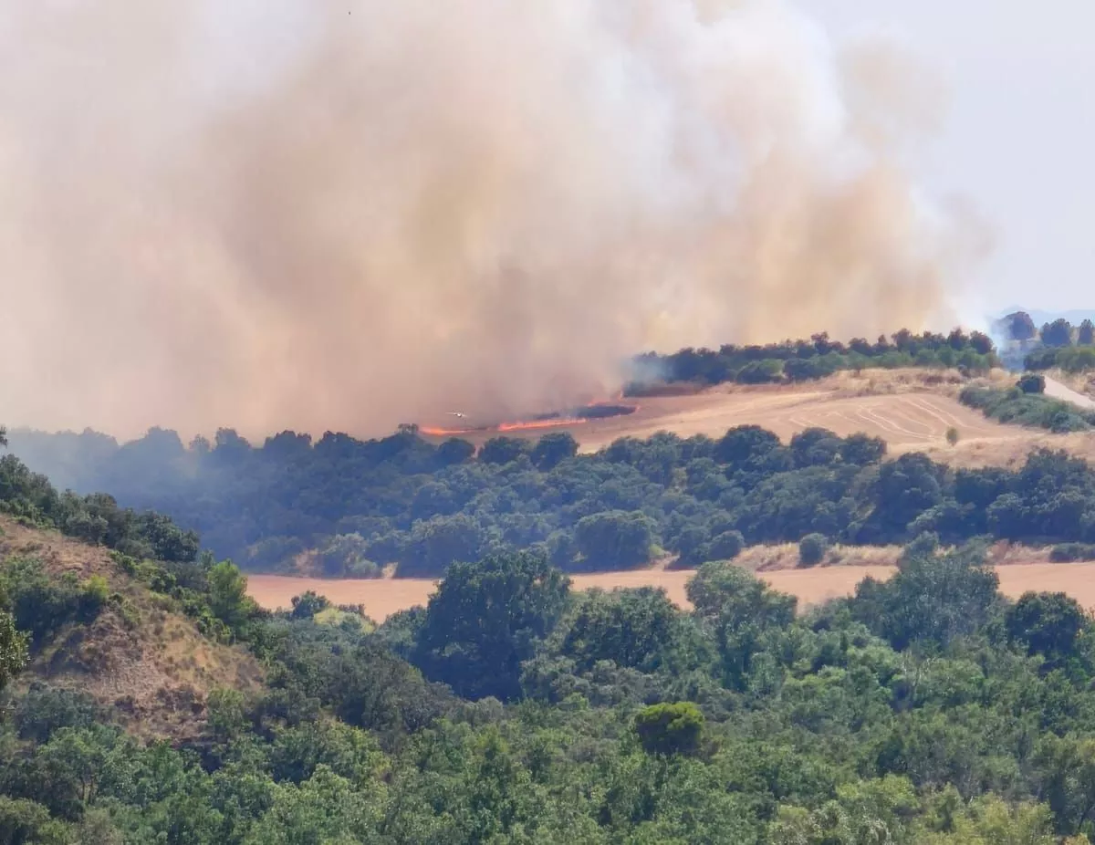 Incendio en Siétamo. Asaja Aragón expresa su disconformidad con la prohibición de labores agrícolas
