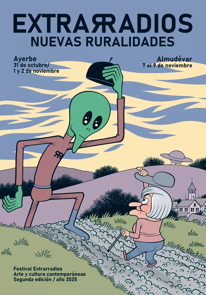El cartel Extrarradios 2025 es obra de Bernardo Vergara.