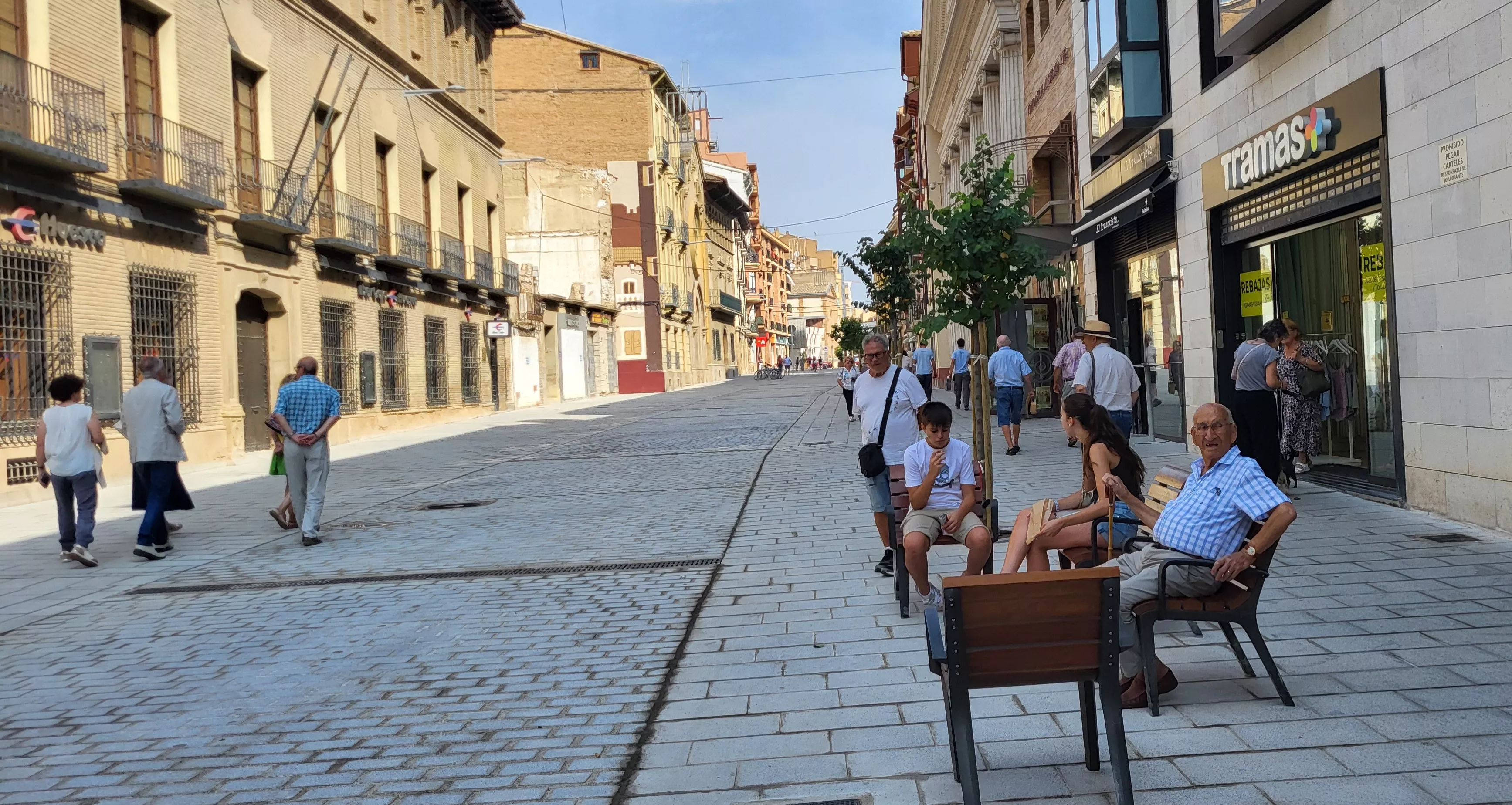 Zona reurbanizada del Coso Alto. Foto Mercedes Manterola