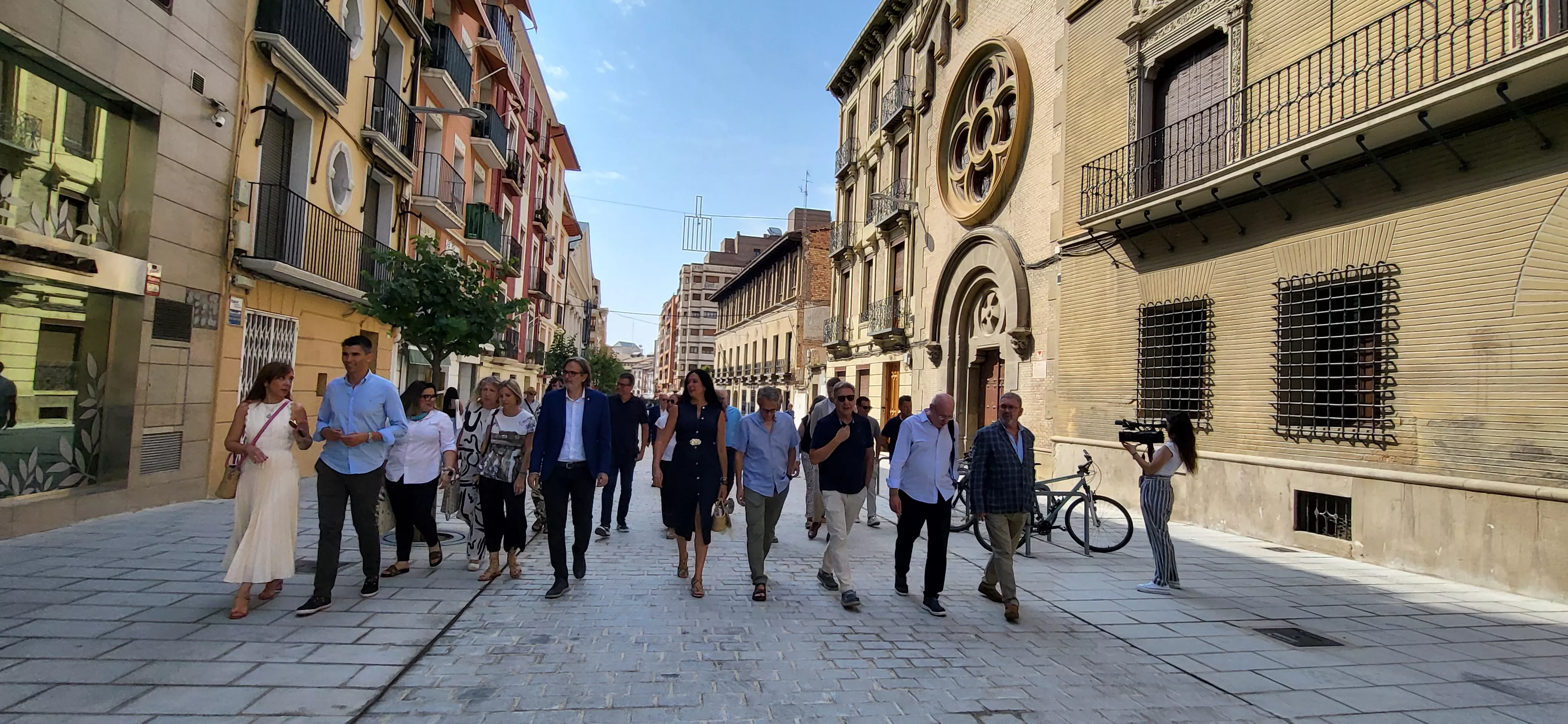 Inauguración de la reurbanización del Coso Alto. Foto Mercedes Manterola