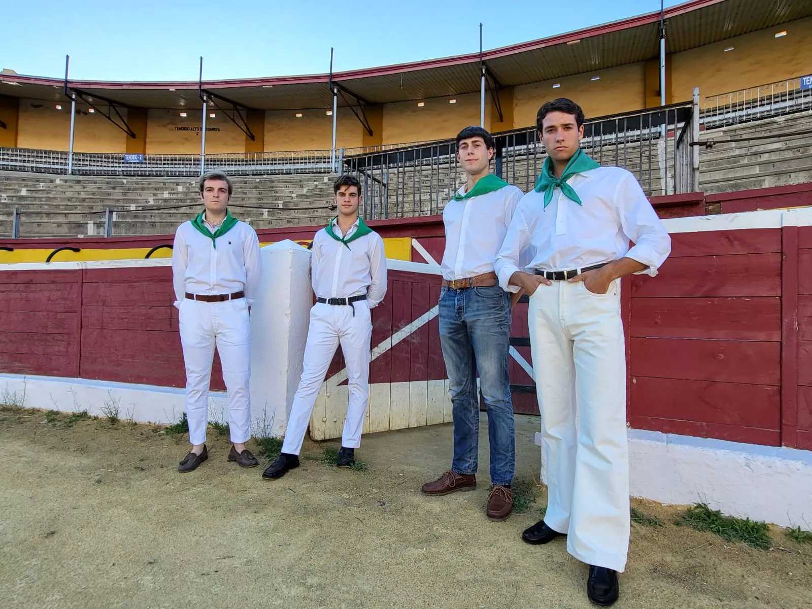 Tebas, Abadiano, Sejas y Alarcón en la Plaza de Toros de Huesca. Foto: Adri Mora